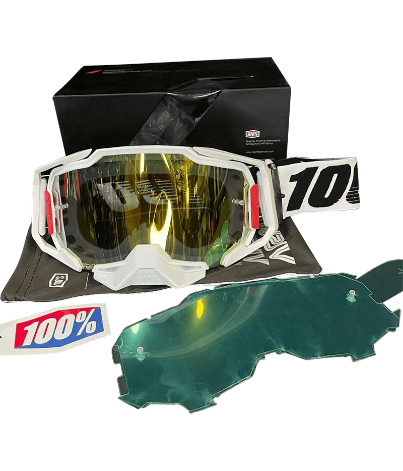 Gafas motocross 100% Armega Negro/Amarillo/Gris – Moto Lujos Mellos