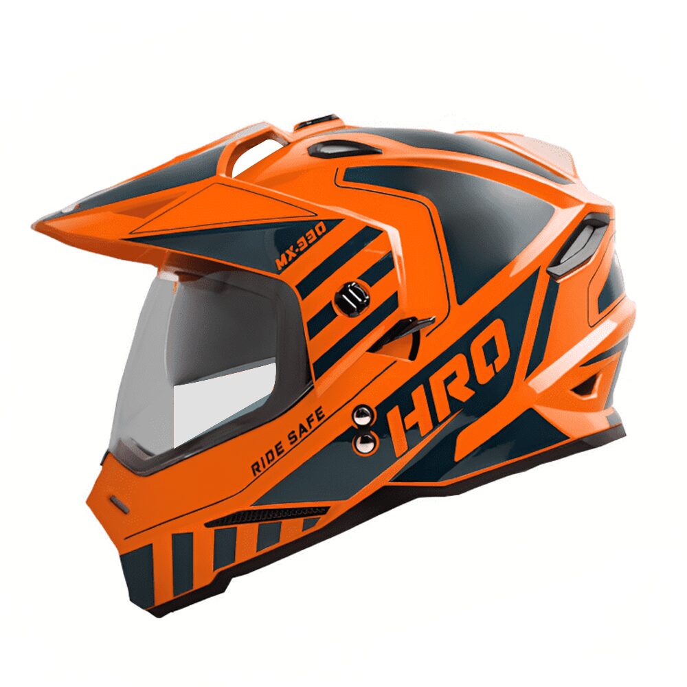 Casco multiproposito HRO MX 330 naranja – Moto Lujos Mellos