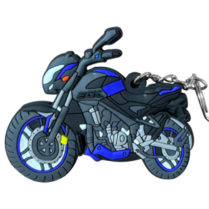 Llavero De Moto En Goma Ns200 Azul