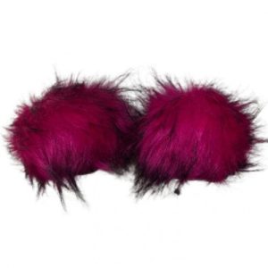 POMPONES FUCSIA NEON SIN MOÑO