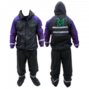 IMPERMEABLE SILICONADO MOTO MELLOS BRAZO MORADO TALLA S
