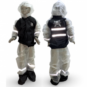 IMPERMEABLE PARA NIÑO NEGRO TRANSPARENTE 8