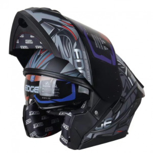 Casco Edge Abatible Boston Steelix Gris Mate M