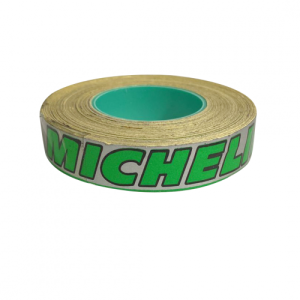 Cinta de lujo para rin de moto michelin verde/plata