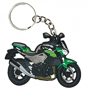 LLAVERO DE MOTO EN GOMA KAWASAKI Z400 VERDE