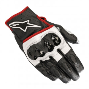 GUANTES ALPINESTAR VELAR V2 NEGRO/BLANCO/ROJO XXL