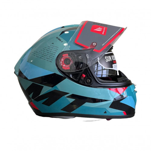 CASCO MT BLADE SV FADE E17 AZUL BRILLO L
