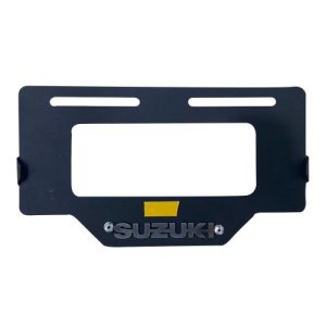 PORTA PLACA SUZUKI NEGRO +3D CROMO