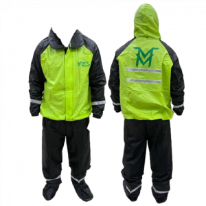 IMPERMEABLE SILICONADO MOTO MELLOS PECHO VERDE TALLA S