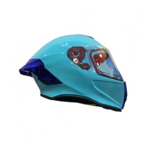 CASCO XTRONG 820 BRILLO AZUL TURQUESA SPOILER AZUL CROME SPOILER AZUL TRASLUCIDO S