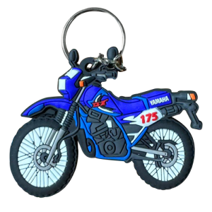 LLAVERO DE MOTO EN GOMA DT 175 AZUL