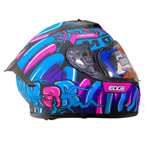 Casco Edge Integral Denver Motoloco Azul Mate S