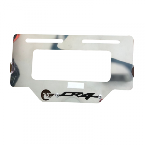 PORTA PLACA CR4 (RELIEVE) ACERO