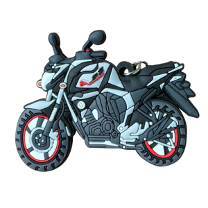 LLAVERO DE MOTO EN GOMA FZ 2.0 BLANCA
