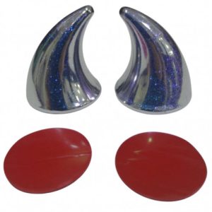 CACHOS PARA CASCO LILA TORNASOL MINI