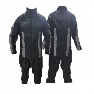 IMPERMEABLE TIPO SUDADERA DOBLE FAZ MOTO MELLOS NEGRO TALLA XL