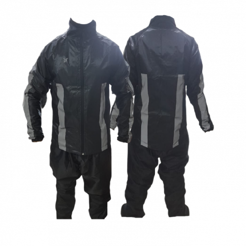 IMPERMEABLE TIPO SUDADERA DOBLE FAZ MOTO MELLOS NEGRO TALLA XL