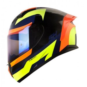 Casco Integral Shaft 582 Sp Evo Mixter Azul Oscuro Amarillo Neon Visor Iridium Azul Xl (168093)