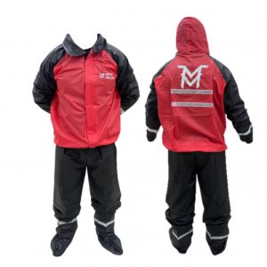 Impermeable Siliconado Moto Mellos Pecho Rojo 12
