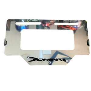 PORTA PLACA DOMINAR (RELIEVE) ACERO