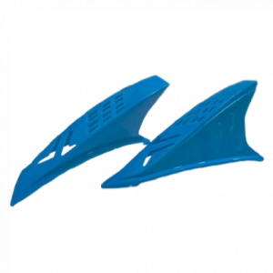 ALERONES AZUL CELESTE PUNK PLÁSTICO DECORATIVO PARA CASCO