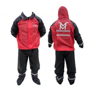 Impermeable Siliconado Moto Mellos Pecho Rojo 14