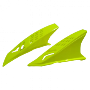 ALERONES AMARILLO NEÓN PUNK PLÁSTICO DECORATIVO PARA CASCO