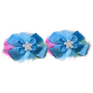 POMPONES AZUL MOÑO AZUL