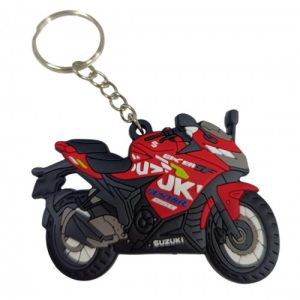 LLAVERO DE MOTO EN GOMA GIXXER SF 250 ROJA