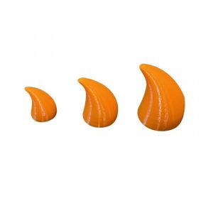CUERNOS REPTIL NARANJA LISO X3