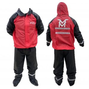 IMPERMEABLE SILICONADO MOTO MELLOS PECHO ROJO TALLA 8