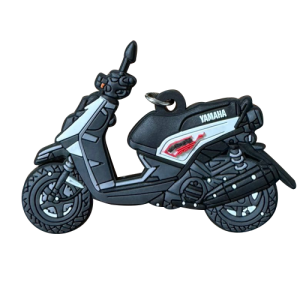 LLAVERO DE MOTO EN GOMA BWS BLANCA