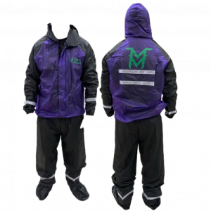 IMPERMEABLE SILICONADO MOTO MELLOS PECHO MORADO TALLA S