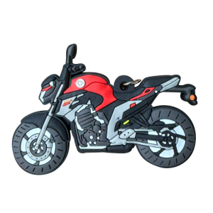 LLAVERO DE MOTO EN GOMA FZ 2.5 ROJA