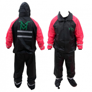 IMPERMEABLE SILICONADO MOTO MELLOS BRAZO FUCSIA TALLA M