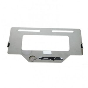 PORTA PLACA CROMO CR5 180-200 (CON RELIEVE NEGRO) ACERO