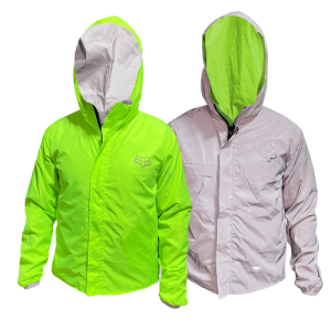 CHAQUETA FOX DOBLE FAZ REFLECTIVA VERDE/GRIS S