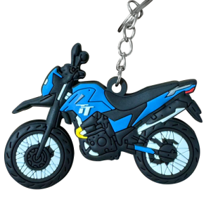 LLAVERO DE MOTO EN GOMA VICTORY TT AZUL