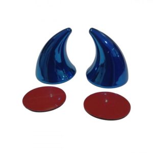 Cachos Para Casco Azul Celeste Oscuro Mini