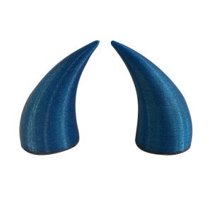 CACHOS DIABLO AZUL ESCARCHADO LISOS