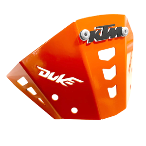 C?pula KTM Duke AG Naranja + 3D?Negro Acero