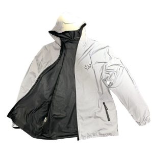 CHAQUETA CORTAVIENTOS FOX GRIS FORRADA S