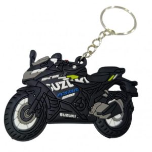 LLAVERO DE MOTO EN GOMA GIXXER 250 SF NEGRO