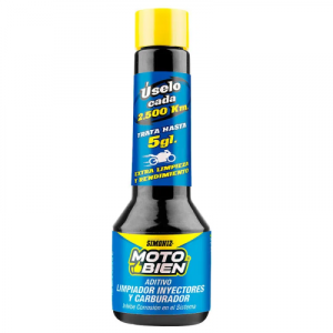 ADITIVO GASOLINA LIMPIADOR DE INYECTORES Y CARBURADOR 60 ML SIMONIZ MOTO BIEN