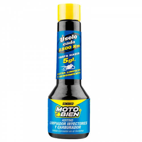 ADITIVO GASOLINA LIMPIADOR DE INYECTORES Y CARBURADOR 60 ML SIMONIZ MOTO BIEN