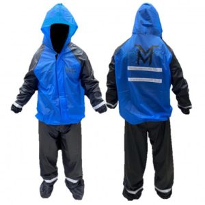 Impermeable Siliconado Moto Mellos Pecho Azul Xl