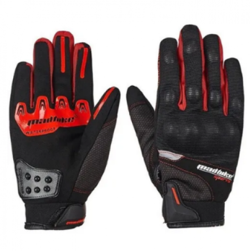 GUANTES SEMI IMPERMEABLES MADBIKE BK14 ROJO S