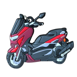 LLAVERO DE MOTO EN GOMA NMAX ROJA