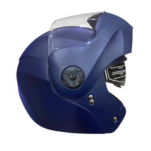 CASCO ABATIBLE ICH 3110 SOLID AZUL NAVY MATE VISOR TRANSPARENTE S