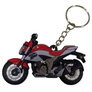 LLAVERO DE MOTO EN GOMA GIXXER 250 NAKED ROJA